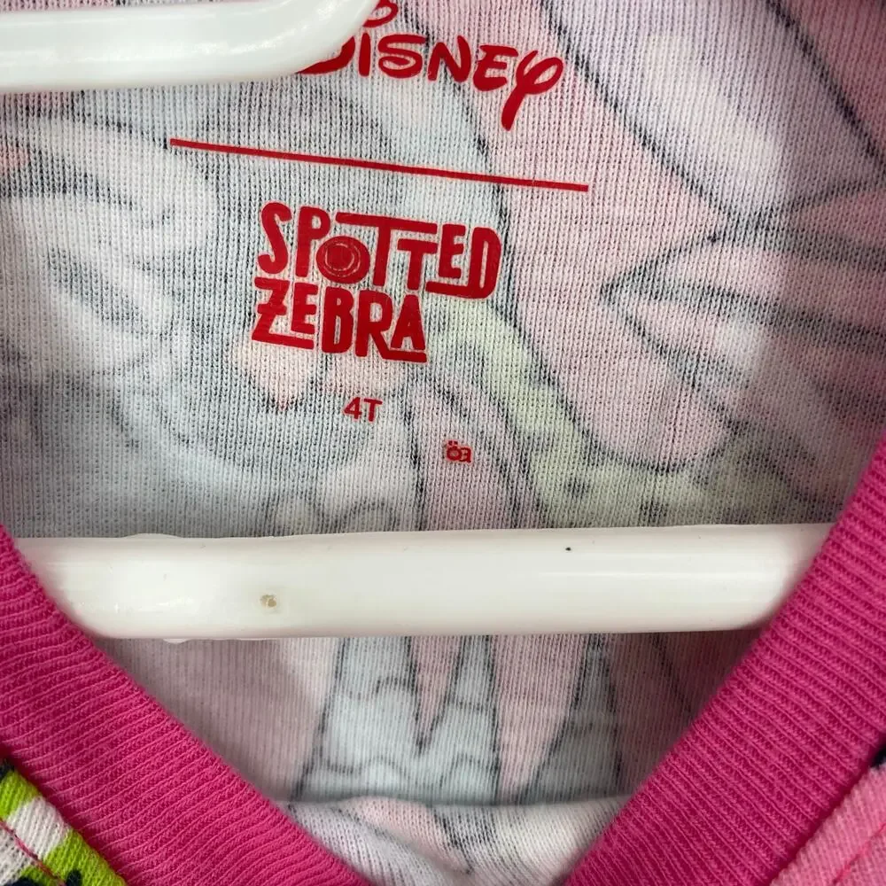 Disney x  Spotted Zebra Pajamas Girls‎ 4T Minnie Colorful Bright 2 Piece